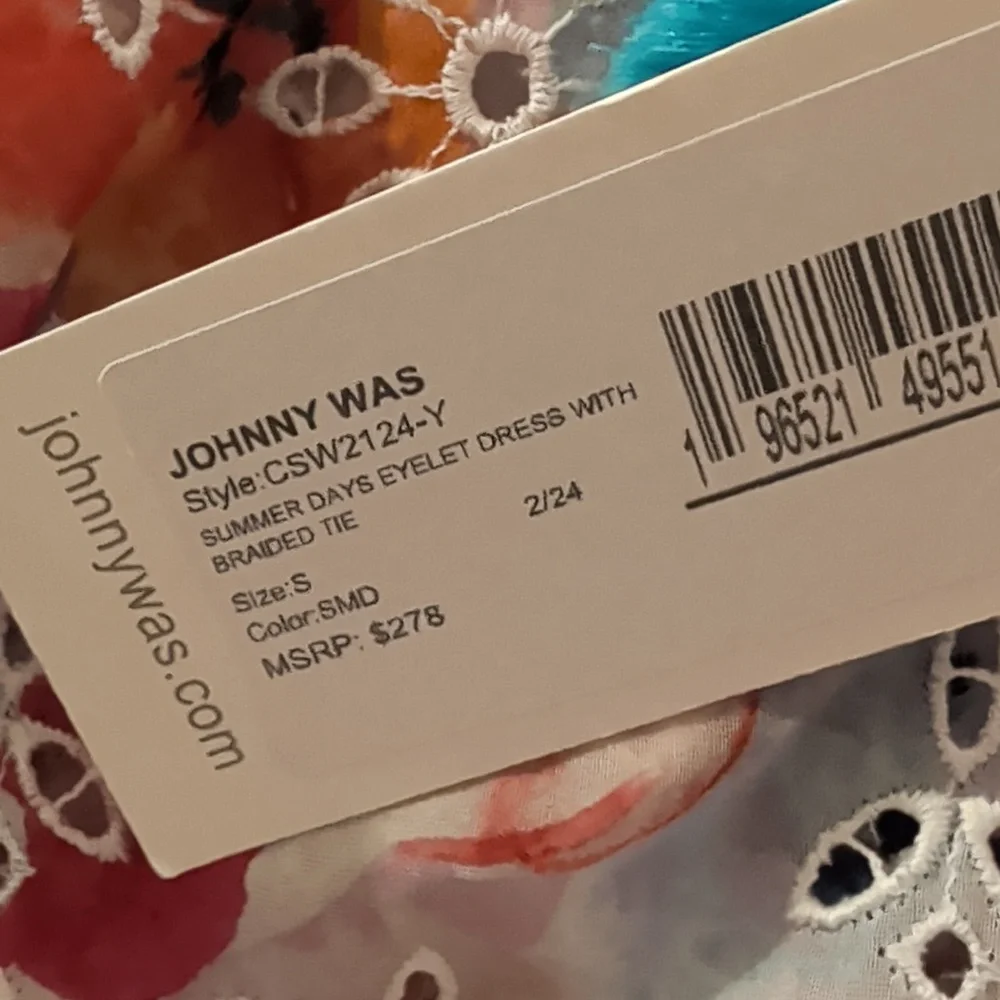 Johnny Was Eyelet Summer Dress sz SML - Picture 10 of 15